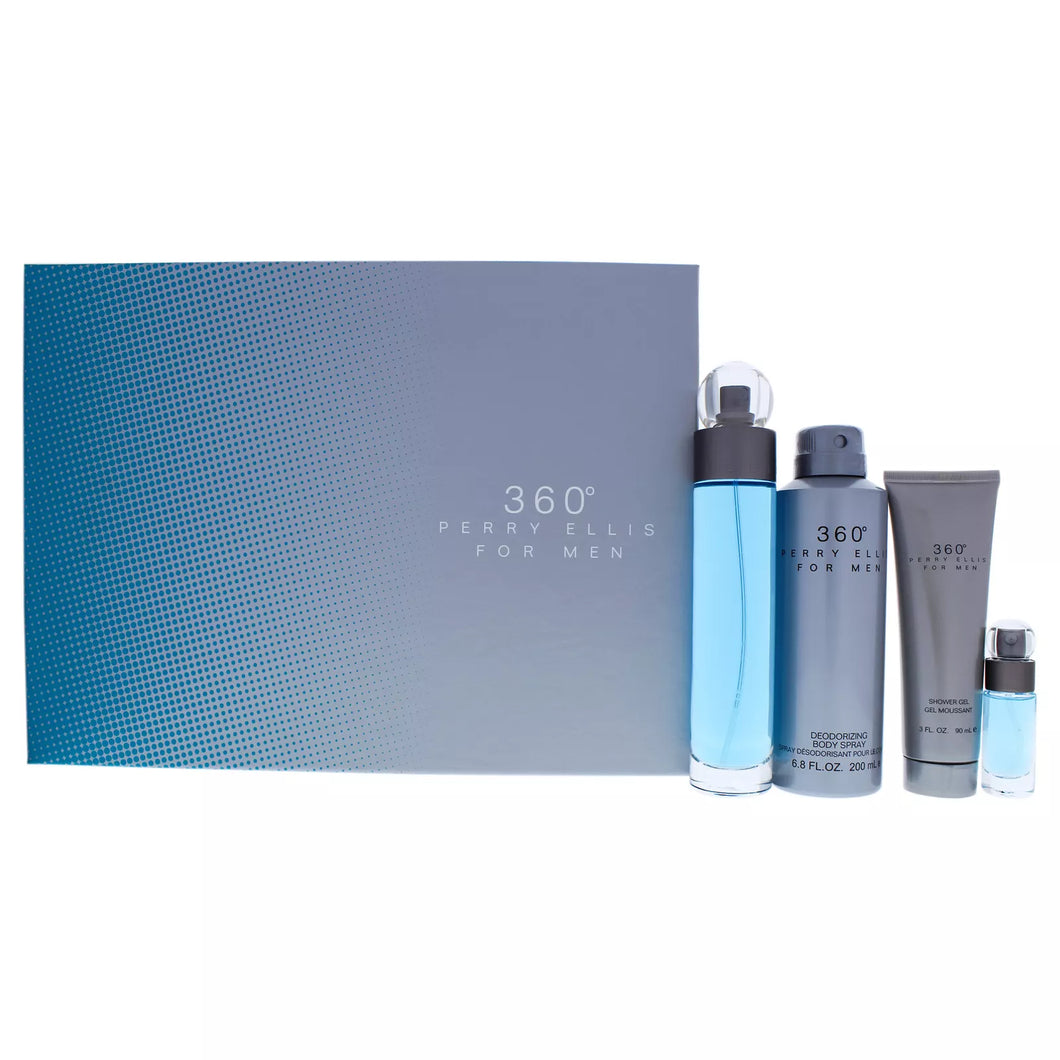 360 by Perry Ellis for Men EDT 4 Pc Gift Set